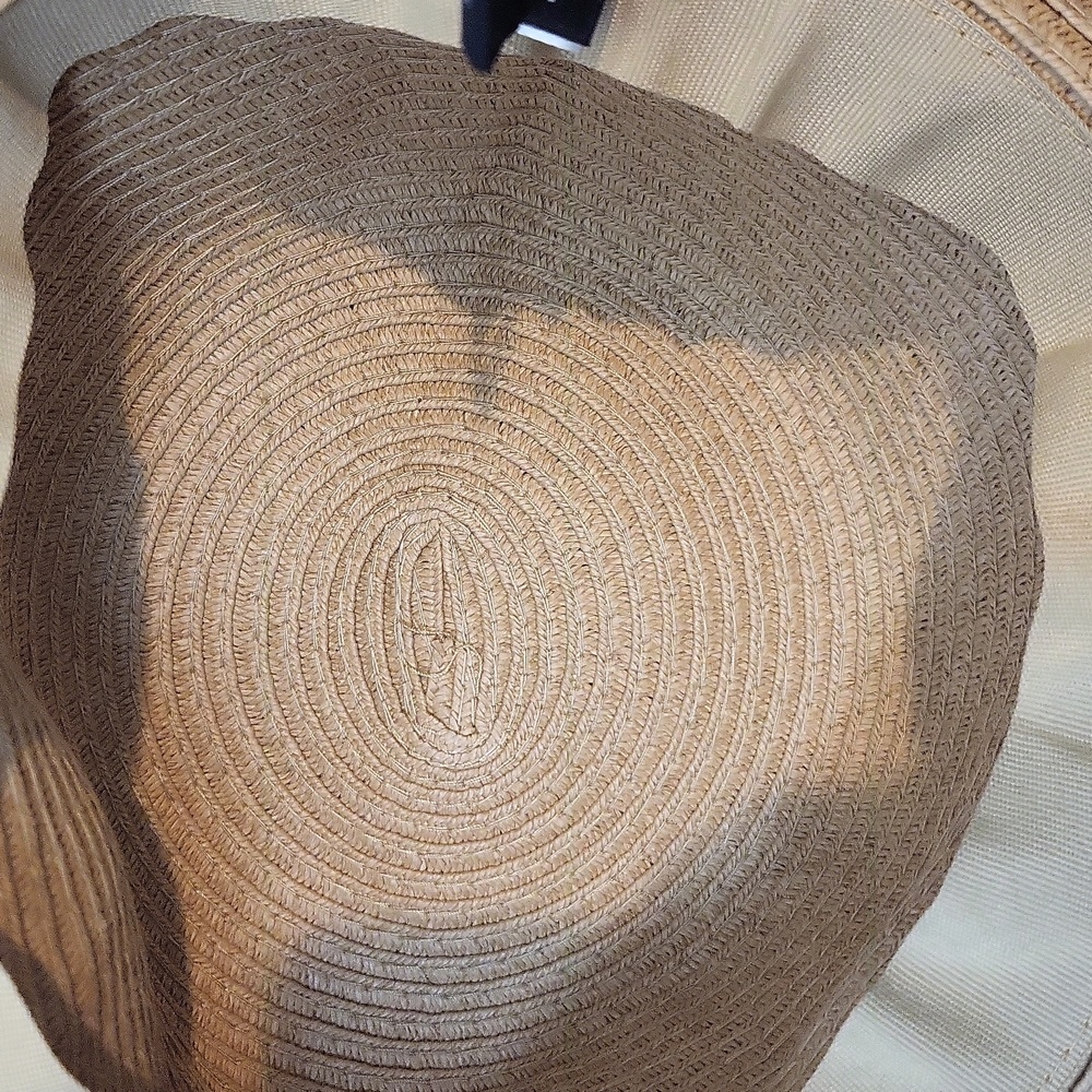 ANNE TAYLOR FACTORY Tan Floppy Woven Sun Hat - Picture 10 of 11